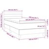 vidaXL &Kappa;&rho;&epsilon;&beta;ά&tau;&iota; Boxspring &mu;&epsilon; &Sigma;&tau;&rho;ώ&mu;&alpha; & LED &Sigma;&kappa;.&Gamma;&kappa;&rho;&iota; 100x200 &epsilon;&kappa; &Upsilon;&phi;&alpha;&sigma;&mu;ά&tau;&iota;&nu;&omicron;