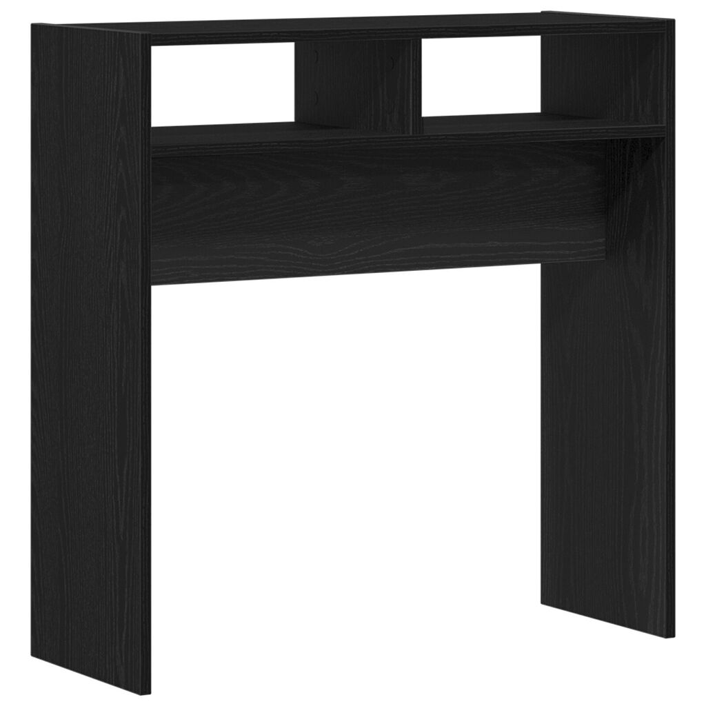 vidaXL Μαύρο Δρυς Τραπέζι Κονσόλας - 78x30x80 εκ. - Φτιαγμένο από Επεξεργασμένο Ξύλο