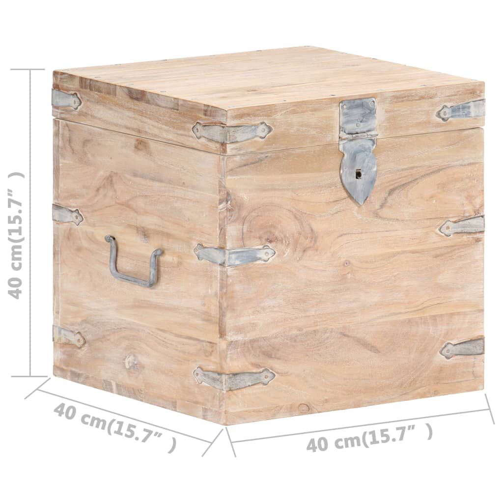 vidaXL Μπαούλο 40 x 40 x 40 εκ. από Μασίφ Ξύλο Ακακίας