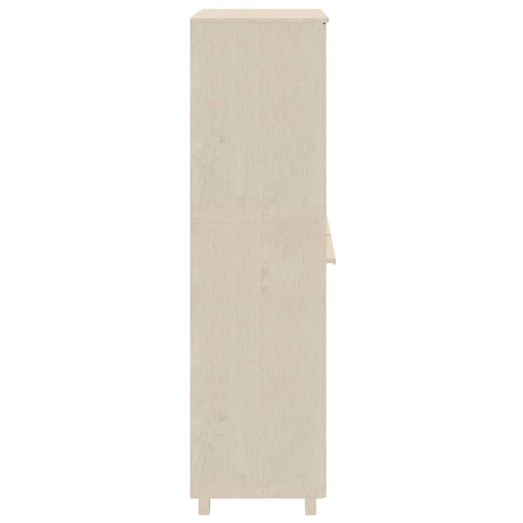 vidaXL Ντουλάπα HAMAR Καφέ Μελί 89 x 50 x 180 εκ. Μασίφ Ξύλο Πεύκου