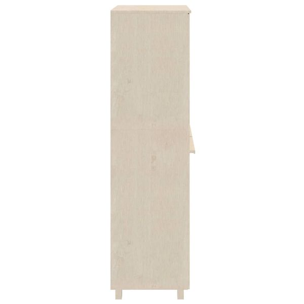 vidaXL Ντουλάπα HAMAR Καφέ Μελί 89 x 50 x 180 εκ. Μασίφ Ξύλο Πεύκου