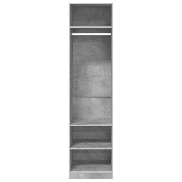 vidaXL Ντουλάπα Γκρι του Σκυροδέματος 50 x 50 x 200 εκ. Επεξ. Ξύλο