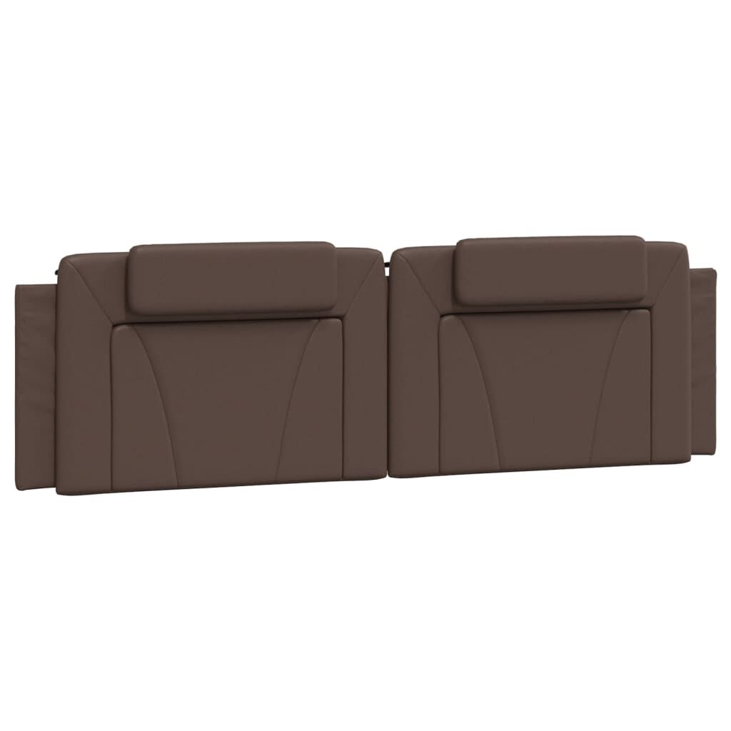 vidaXL Κρεβάτι με Στρώμα Καφέ 180x200 εκ. Συνθετικό Δέρμα