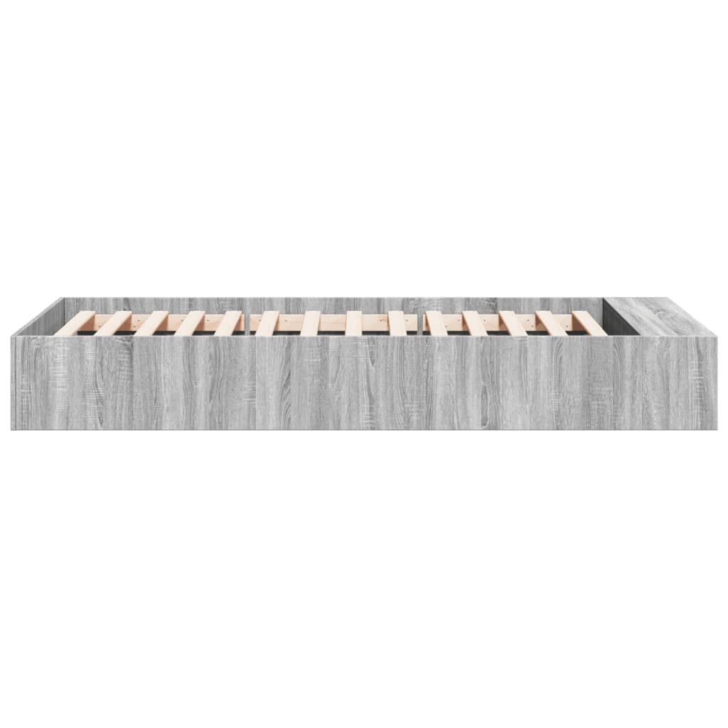 vidaXL Πλαίσιο Κρεβατιού Γκρι Sonoma 75x190 εκ. Επεξεργασμένο Ξύλο