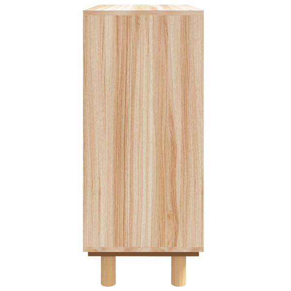 vidaXL Ντουλάπι Καφέ 60 x 30 x 70 εκ. από Μασίφ Πεύκο & Φυσικό Ρατάν
