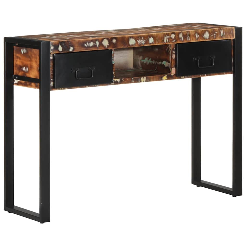 vidaXL Τραπέζι κονσόλας Πολύχρωμο 100x35x75 cm Στερεό ξύλο ανακτημένο