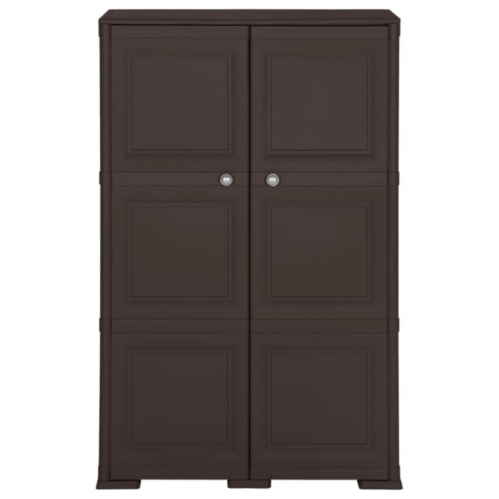 vidaXL Πλαστικό Ντουλάπι Καφέ 79 x 43 x 125 εκ. με Σχέδιο Ξύλου