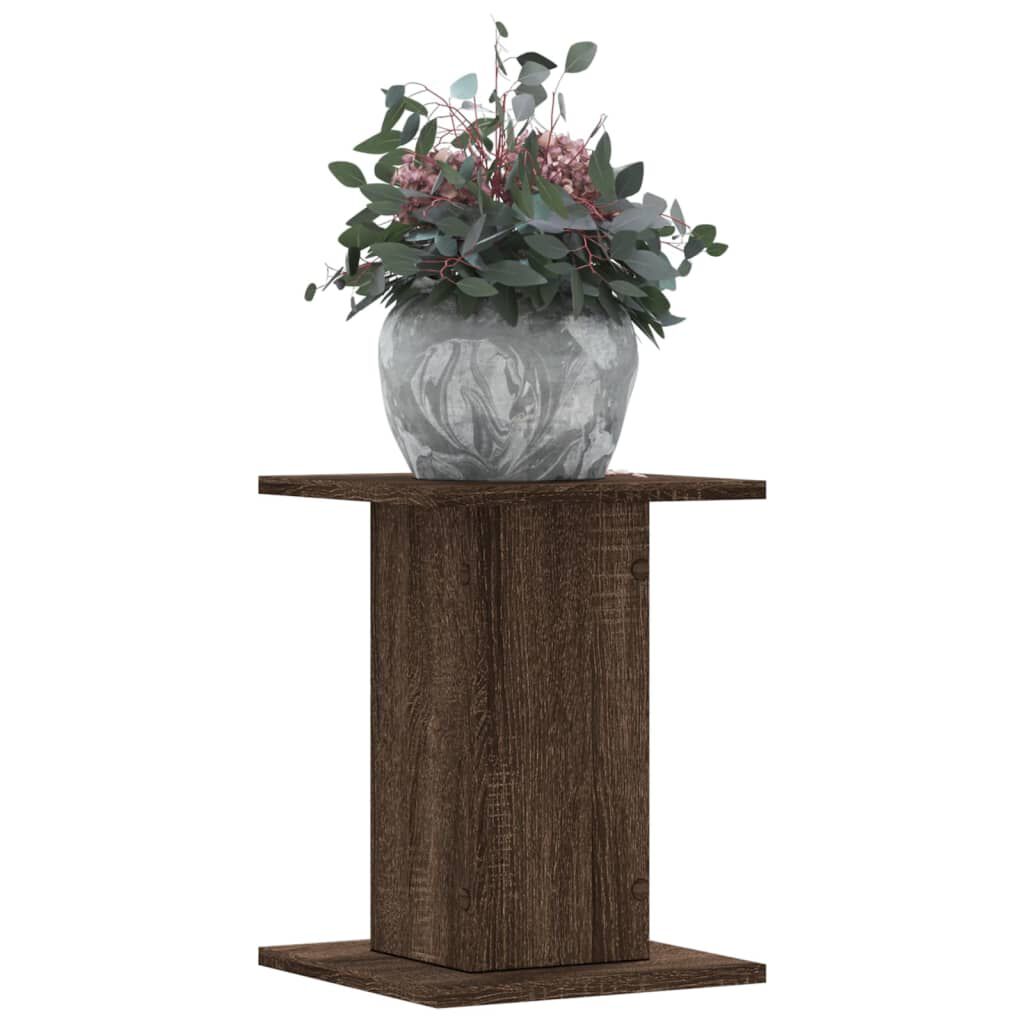 vidaXL Βάσεις Φυτών 2 Τεμ. Καφέ Δρυς 30x30x40 εκ. Επεξεργασμένο Ξύλο