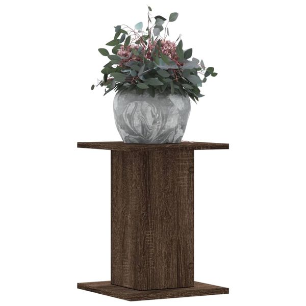 vidaXL Βάσεις Φυτών 2 Τεμ. Καφέ Δρυς 30x30x40 εκ. Επεξεργασμένο Ξύλο
