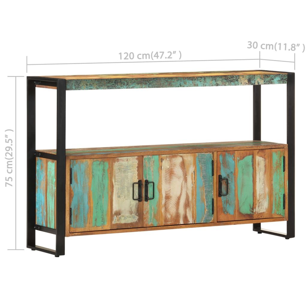 vidaXL Κονσόλα 120 x 30 x 75 εκ. από Μασίφ Ανακυκλωμένο Ξύλο