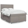 vidaXL &Kappa;&rho;&epsilon;&beta;ά&tau;&iota; Boxspring &mu;&epsilon; &Sigma;&tau;&rho;ώ&mu;&alpha; Taupe 140x190 &epsilon;&kappa;. &Upsilon;&phi;&alpha;&sigma;&mu;ά&tau;&iota;&nu;&omicron;