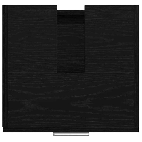 vidaXL Ντουλάπι Νεροχύτη Μαύρη Οξυά 40 x 37 x 59 cm Επεξεργασμένο ξύλο