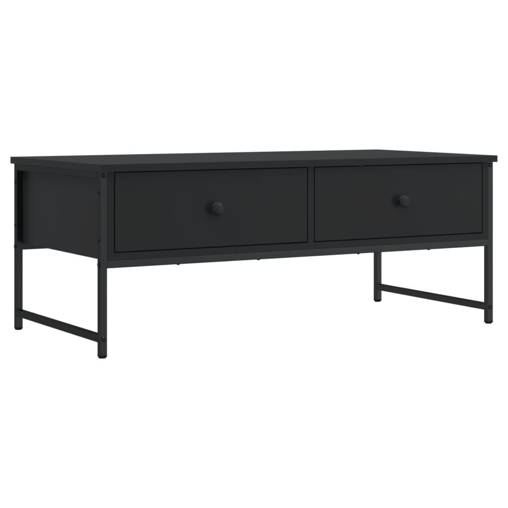 vidaXL Τραπεζάκι Σαλονιού Μαύρο 101 x 49 x 39,5 εκ. από Επεξεργ. Ξύλο