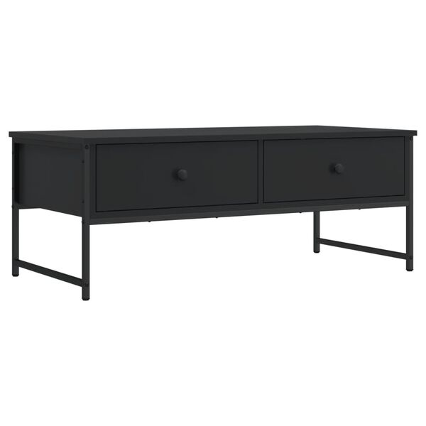 vidaXL Τραπεζάκι Σαλονιού Μαύρο 101 x 49 x 39,5 εκ. από Επεξεργ. Ξύλο