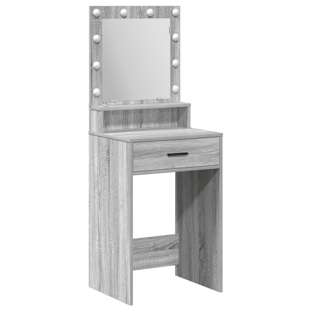 καθρέφτης vidaXL με LED φώτα γκρι σονομά 50x41x135 εκ