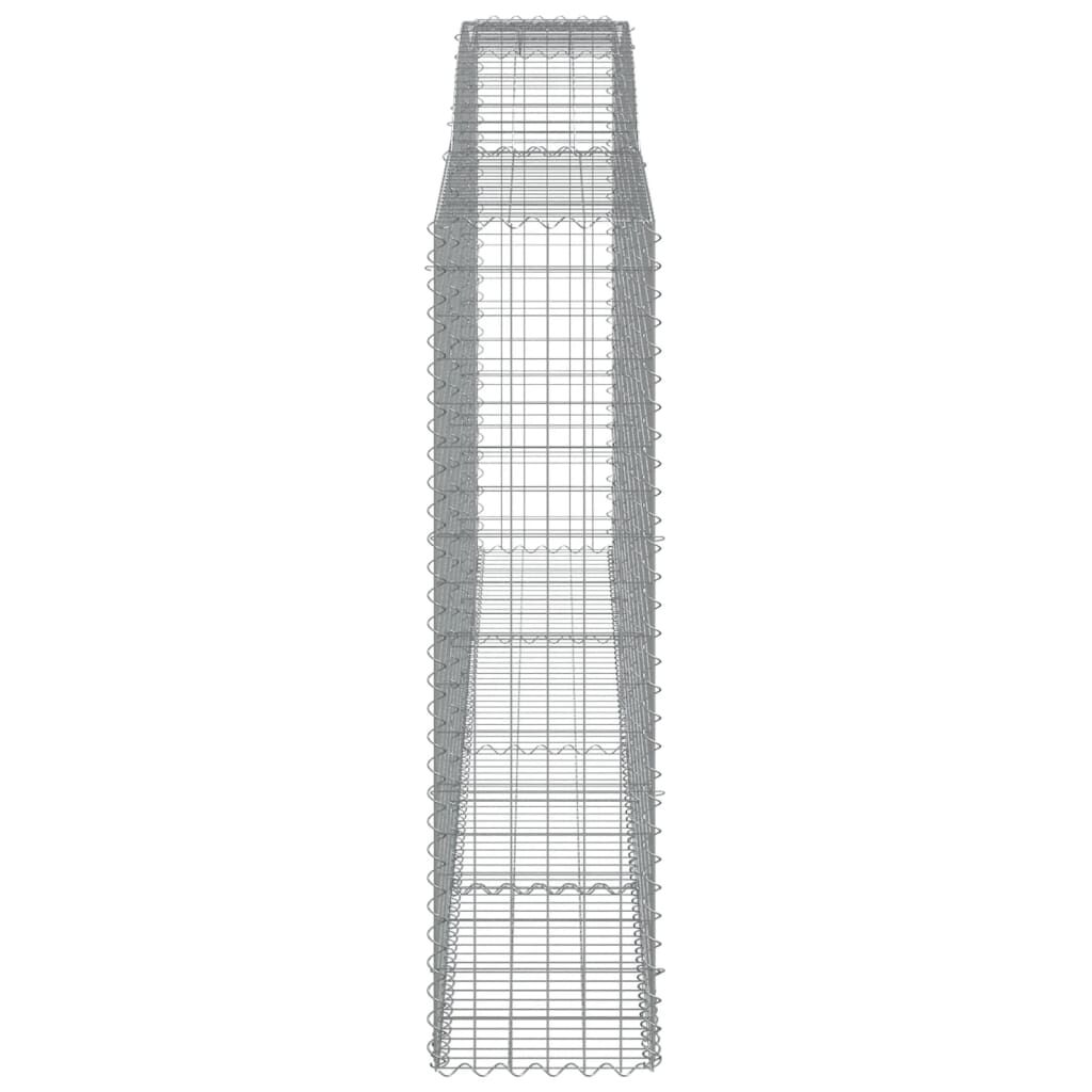 vidaXL Συρματοκιβώτια Τοξωτά 4 τεμ. 400x50x180/200 εκ. Γαλβαν. Ατσάλι