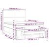 vidaXL &Kappa;&rho;&epsilon;&beta;ά&tau;&iota; Boxspring &mu;&epsilon; &Sigma;&tau;&rho;ώ&mu;&alpha; &Mu;&alpha;ύ&rho;&omicron; 140x200 &epsilon;&kappa;. &Upsilon;&phi;&alpha;&sigma;&mu;ά&tau;&iota;&nu;&omicron;