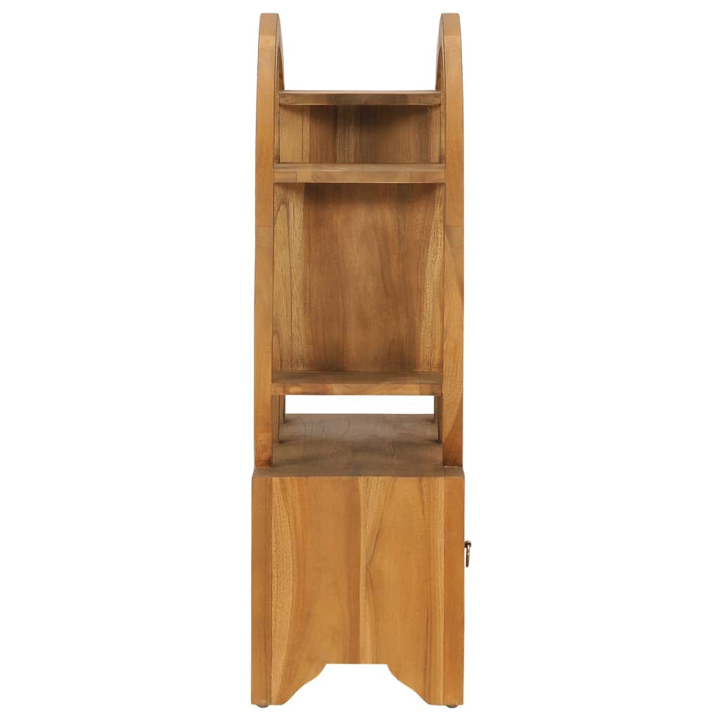 vidaXL Έπιπλο με Ραφιέρα Σχέδιο Γιν Γιανγκ 68x26x83 εκ Μασίφ Ξύλο Teak