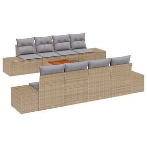 vidaXL &Sigma;&epsilon;&tau; &Kappa;&alpha;&nu;&alpha;&pi;έ &Kappa;ή&pi;&omicron;&upsilon; &mu;&epsilon; &mu;&alpha;&xi;&iota;&lambda;ά&rho;&iota; 9 pcs &Mu;&pi;&epsilon;&zeta; &sigma;&upsilon;&nu;&theta;&epsilon;&tau;&iota;&kappa;ό &rho;&alpha;&tau;ά&nu;