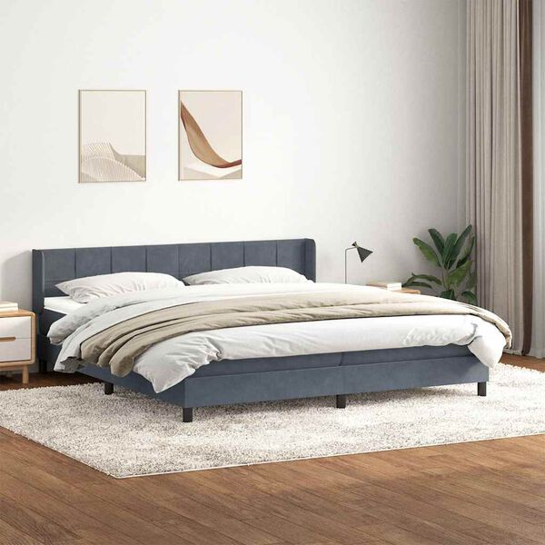 vidaXL Box Spring &Kappa;&rho;&epsilon;&beta;ά&tau;&iota; &mu;&epsilon; &sigma;&tau;&rho;ώ&mu;&alpha; &Sigma;&kappa;&omicron;ύ&rho;&omicron; &gamma;&kappa;&rho;&iota; 200x220 cm &Beta;&epsilon;&lambda;&omicron;ύ&delta;&iota;&nu;&omicron;