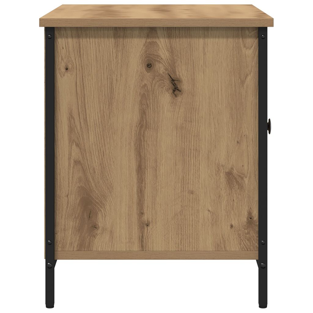 vidaXL Ντουλάπι τηλεόρασης Artisan Oak 80x40x50 εκ Επεξεργασμένο ξύλο και Ατσάλι