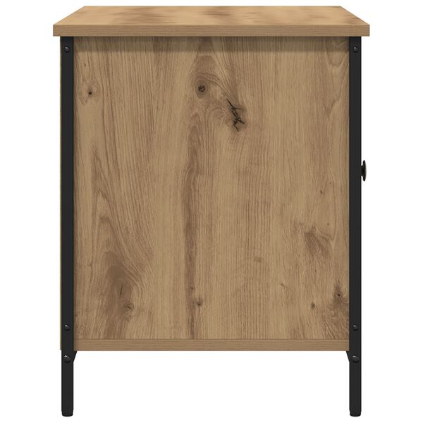 vidaXL Ντουλάπι τηλεόρασης Artisan Oak 80x40x50 εκ Επεξεργασμένο ξύλο και Ατσάλι