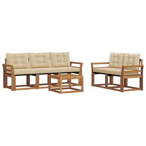 vidaXL &Sigma;&epsilon;&iota;&rho;ά &Kappa;&alpha;&nu;&alpha;&pi;έ &Epsilon;&xi;&omega;&tau;&epsilon;&rho;&iota;&kappa;&omicron;ύ &mu;&epsilon; &mu;&alpha;&xi;&iota;&lambda;ά&rho;&iota; 6 pcs &Phi;&upsilon;&sigma;&iota;&kappa;ό &kappa;&alpha;&iota; &Mu;&pi;&epsilon;&zeta;