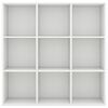 vidaXL Βιβλιοθήκη Λευκή 98 x 29 x 97,5 εκ. Επεξεργασμένο Ξύλο