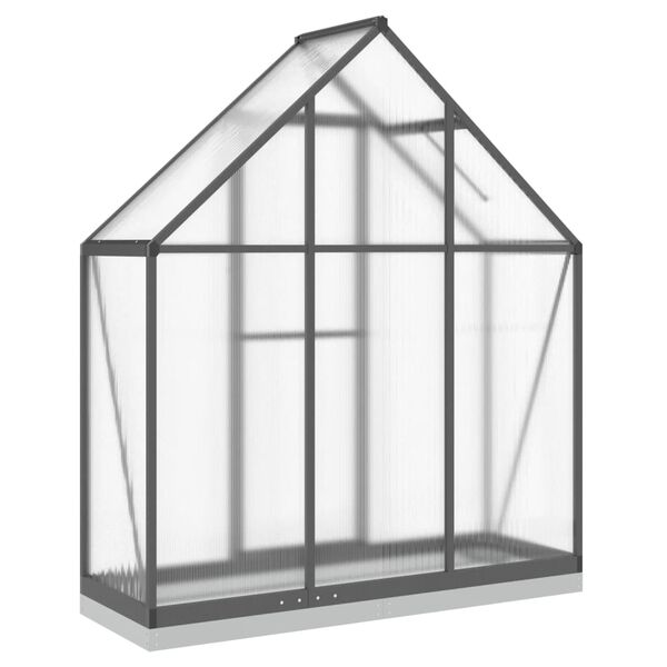 vidaXL Θερμοκήπιο με Πλαίσιο Βάσης Ανθρακί 169x58x202 εκ. Αλουμίνιο