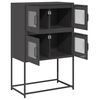 vidaXL Highboard Μαύρο 68x39x107 cm Ατσάλι