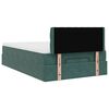 vidaXL Οθωμανικό κρεβάτι με στρώμα & LEDs Dark Green 120x200cm Velvet