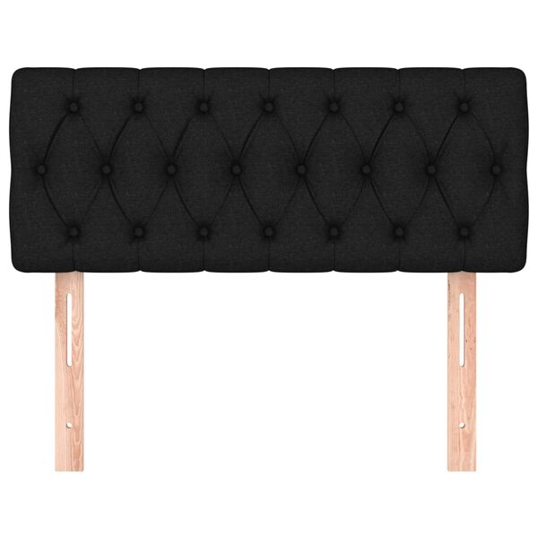 vidaXL Κεφαλάρι Κρεβατιού Μαύρο 100x7x78/88 εκ. Υφασμάτινο