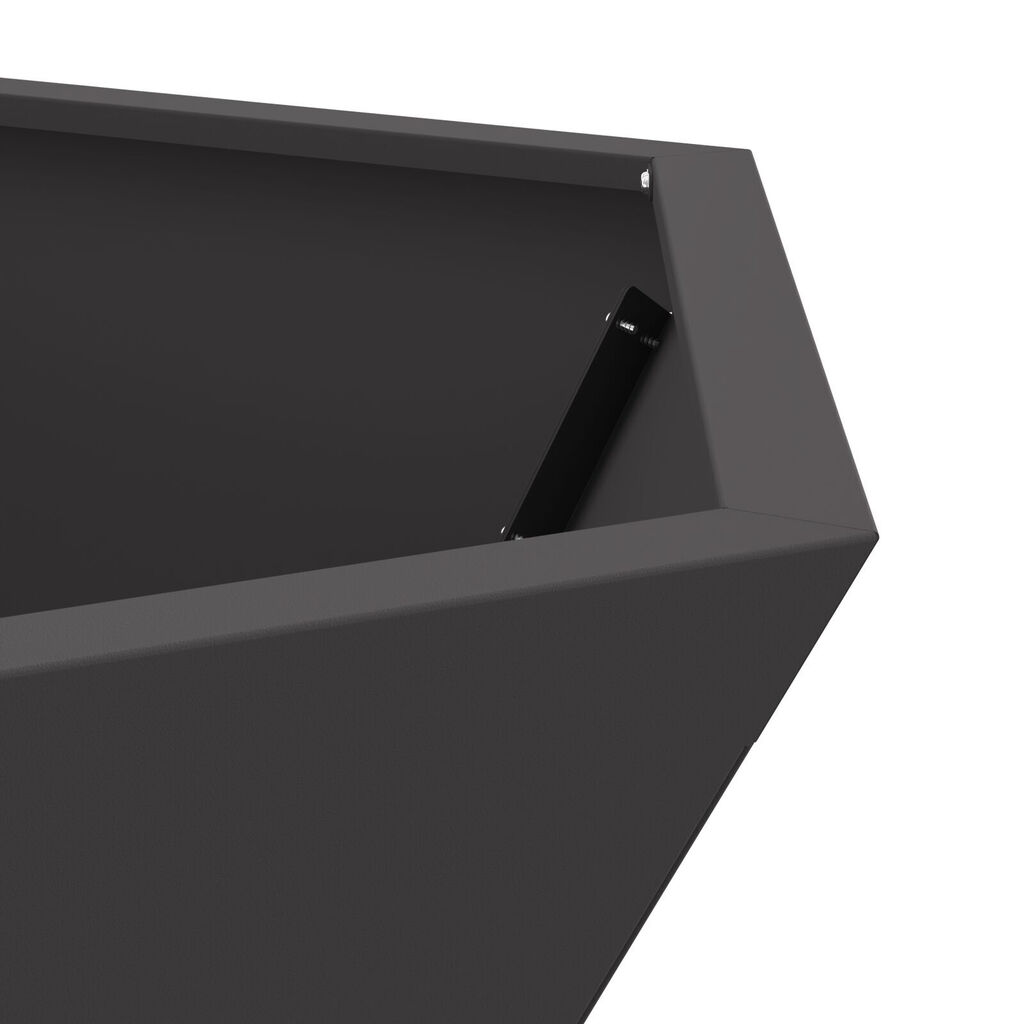 vidaXL Εστία Φωτιάς Έξιγωνη Μαύρη 75x75x28 εκ Ατσάλι
