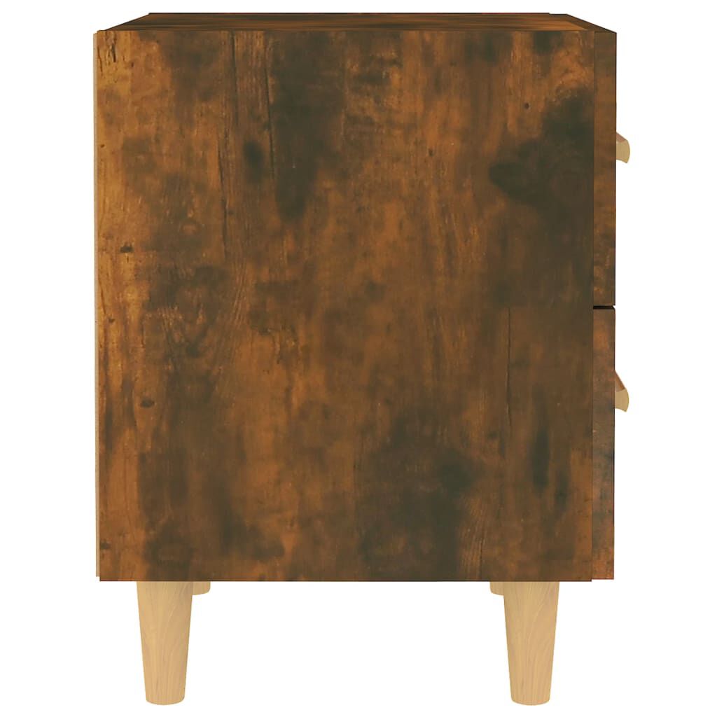 vidaXL Κομοδίνο Καπνιστή Δρυς 40 x 35 x 47,5 εκ.