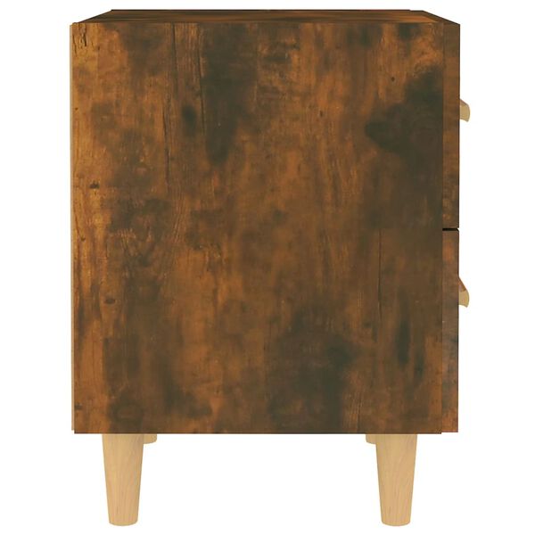 vidaXL Κομοδίνο Καπνιστή Δρυς 40 x 35 x 47,5 εκ.