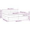 vidaXL Κρεβάτι Boxspring με Στρώμα Σκούρο Πράσινο 200x200εκ. Βελούδινο