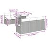 vidaXL Σετ Καναπέ Κήπου 7 pcs Μαύρο και κρεμ 100 x 55 x 73 εκ