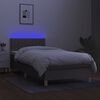 vidaXL &Kappa;&rho;&epsilon;&beta;ά&tau;&iota; Boxspring &mu;&epsilon; &Sigma;&tau;&rho;ώ&mu;&alpha; & LED Taupe 90x190 &epsilon;&kappa;. &Upsilon;&phi;&alpha;&sigma;&mu;ά&tau;&iota;&nu;&omicron;