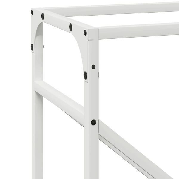 vidaXL Ράφι για καυσόξυλα Λευκό 40x25x100 εκ. Ατσάλι ψυχρής έλασης