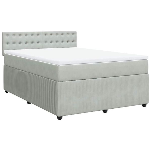 vidaXL &Kappa;&rho;&epsilon;&beta;ά&tau;&iota; Boxspring &mu;&epsilon; &Sigma;&tau;&rho;ώ&mu;&alpha; &Alpha;&nu;&omicron;&iota;&chi;&tau;ό &Gamma;&kappa;&rho;&iota; 140x190 &epsilon;&kappa;. &Beta;&epsilon;&lambda;&omicron;ύ&delta;&iota;&nu;&omicron;