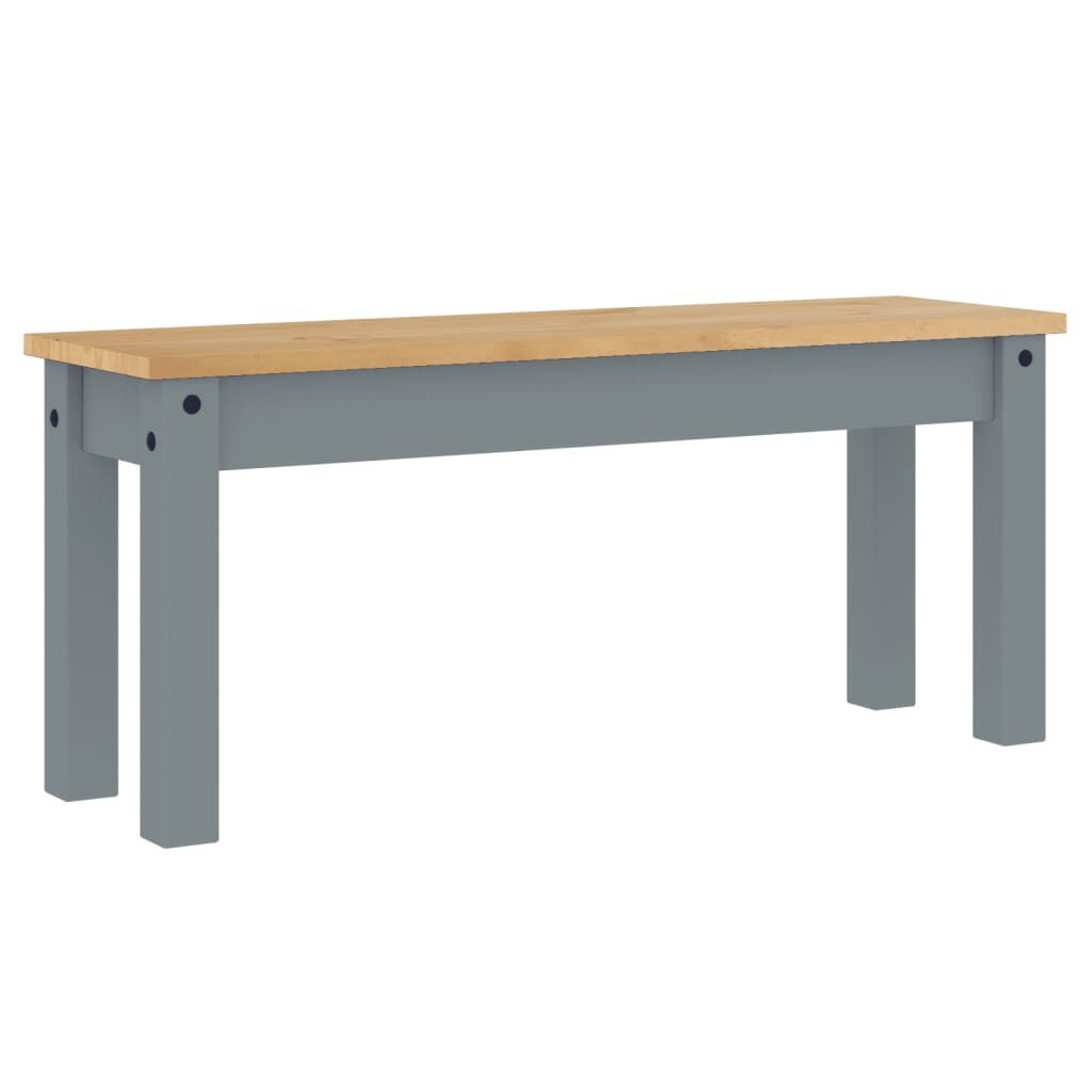 vidaXL Πάγκος Τραπεζαρίας Panama Γκρι 105x30x45 εκ. Μασίφ Ξύλο Πεύκου