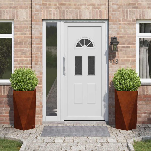 vidaXL &Gamma;&lambda;ά&sigma;&tau;&rho;&alpha; 2 pcs &Sigma;&kappa; rusty 40 x 40 x 75 cm