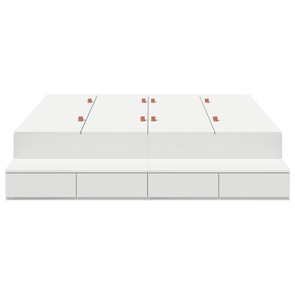 vidaXL Κρεβάτι Αποθήκευσης Λευκό 135x190 εκ.