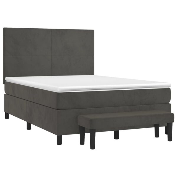 vidaXL &Kappa;&rho;&epsilon;&beta;ά&tau;&iota; Boxspring &mu;&epsilon; &Sigma;&tau;&rho;ώ&mu;&alpha; &Sigma;&kappa;&omicron;ύ&rho;&omicron; &Gamma;&kappa;&rho;&iota; 140x190 &epsilon;&kappa;. &Beta;&epsilon;&lambda;&omicron;ύ&delta;&iota;&nu;&omicron;
