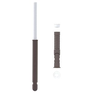 vidaXL Βραχίονες Floating Shelf 12 pcs Καφέ Ø10 x 170 mm Ατσάλι