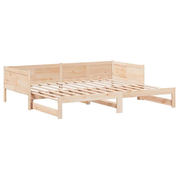 vidaXL Pull-out Κρεβάτι Ημέρας 90x200 εκ Μασίφ Ξύλο Πεύκο