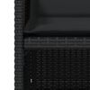 vidaXL Καρέκλες Κήπου 4 τεμ. Μαύρες από Συνθετικό Ρατάν με Μαξιλάρια