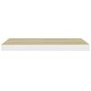 vidaXL Ράφια Τοίχου 4 τεμ. Δρυς/Άσπρο 60x23,5x3,8 εκ. MDF