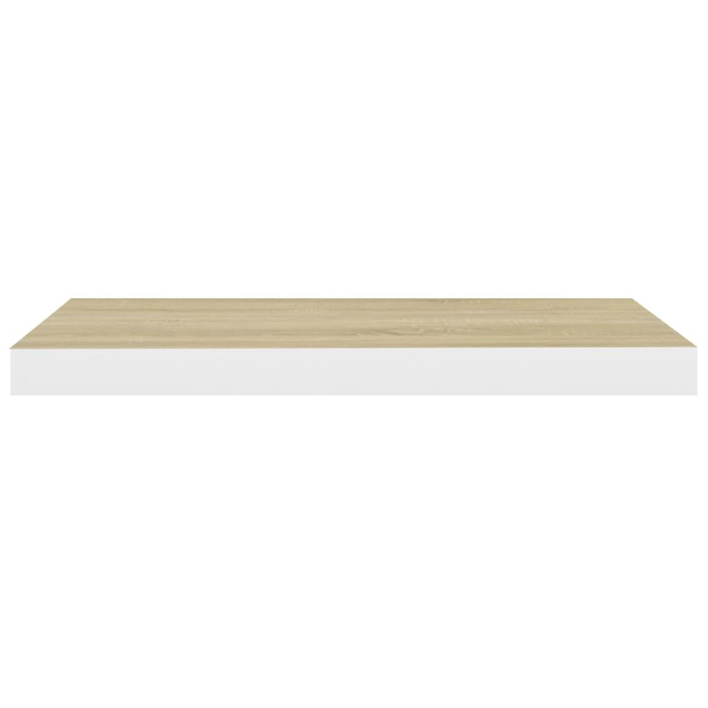 vidaXL Ράφια Τοίχου 4 τεμ. Δρυς/Άσπρο 60x23,5x3,8 εκ. MDF