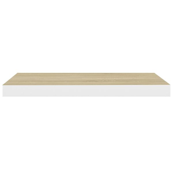 vidaXL Ράφια Τοίχου 4 τεμ. Δρυς/Άσπρο 60x23,5x3,8 εκ. MDF